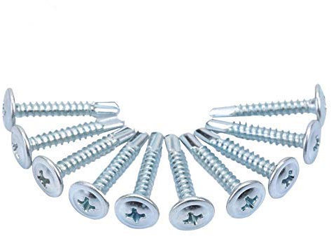 50pcs M4.2 Serie Große Flachkopf-Bohrerschraube Selbstbohrende Schrauben Muttern Maschinenschrauben(M4.2*19)