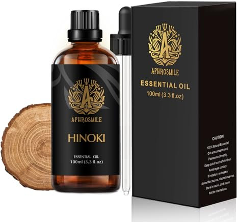 Aromatherapie-Hinoki-Öl für Lufterfrischer, 100ml 100% reines Hinoki-Öl für Diffuser, 3,3 Unzen Aromatherapie-Hinoki-Öl für die Kerzenherstellung, 100% reines Hinoki-Öl für Ölbrenner