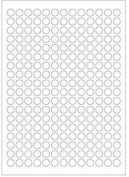MADE IN GERMANY 23.400 Etiketten selbstklebend 12 mm rund weiß permanent klebend auf Bogen A4 (100 Bögen x 234 Etik.) CS Label – Universaletiketten zum Beschriften und Bedrucken.