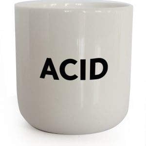 PLTY - Acid Becher - Tasse ohne Henkel - Handglasiertes Weiß Porzellan - Coffee Mug - Beat - Dänisches Design