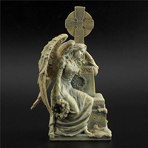 LLSJF Skulpturen Statuen Dekoration Friedhof Kreuz Engel Figuren Kunst Skulptur Harz Kunst & Handwerk Home Decoration
