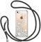 TUUT Coque pour iPhone 5/5S/SE 2016 avec Cordon, Paillette Liquide Étui pour Téléphone avec Lanière, Transparent Silicone Coque Collier Réglable Téléphone Housse Portable Lanyard Case - Noir