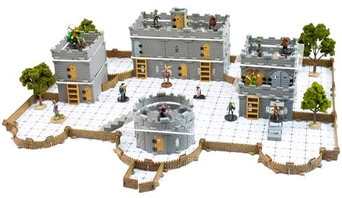 Modular Castle System: Tabletop & RPG Terrain Game Set for Dungeons & Dragons, Pathfinder, Castles & Crusades, 13th Age, Runequest, Asunder, Zombicide, and More! - Baron Set (439+ Pieces 0.33m2)