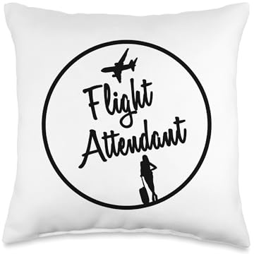 Stewardess Flight Attendant Throw Pillow