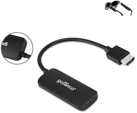 gofanco HDMI 2.0 auf USB C Konverter (HDMI Computer oder Laptop auf USB Type C Monitor Adapter) – 4K @60Hz, HDCP 2.2, 2-Kanal Stereo Audio, schwarz