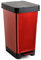 Tatay 1021309 - Cubo de pedal smart, 25L de capacidad, pedal retráctil, polipropileno, libre de BPA, bolsa basura 30 L, color rojo metalizado, medidas 26 x 36 x 47cm