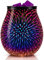Leyoue 3D Glass Fireworks Electric Wax Melt Warmer with PTC Heating Plate 7 Colors LED Changing Light Wax Burner Melter Fragrance Warmer for Home (3D)