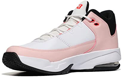 Jordan -Sneakers Mid - Schnürverschluss - Obermaterial aus Leder - Textilfutter - Gummisohle, Weiß Rosa, 38 EU