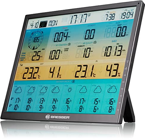 Bresser zusätzliche/Ersatz-Basisstation für 7003230 8-Tage 4CAST XL WLAN-Wetter-Center mit extra-großem 48,3-cm-Weitwinkel-Farbdisplay