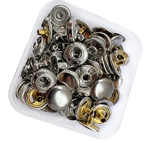 RERI Anorak Druckknöpfe Φ12,5mm Silber Druckknöpfe für Lederhandwerksjacke Handtasche Brieftasche