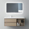 Mai & Mai Badmöbel-Set Waschtisch mit Unterschrank mineralguss Waschbecken-Unterschrank 120x46x49cm Al Oak inkl. LED-Badspiegel Open