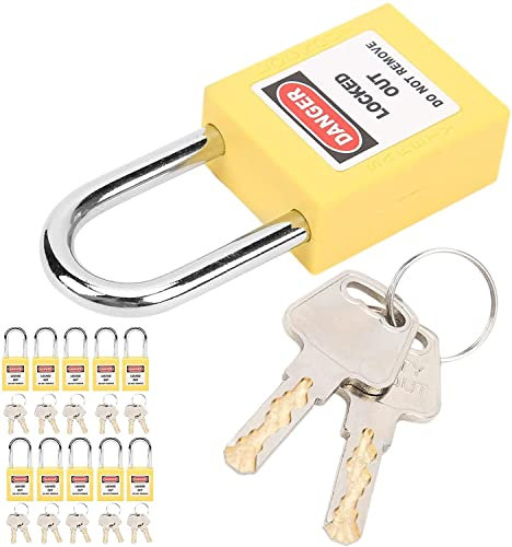 Candados de combinación Candado Los mejores candados Candado de etiquetado, candado de seguridad Loto Lock Candado de bloqueo for fábricas (Amarillo)