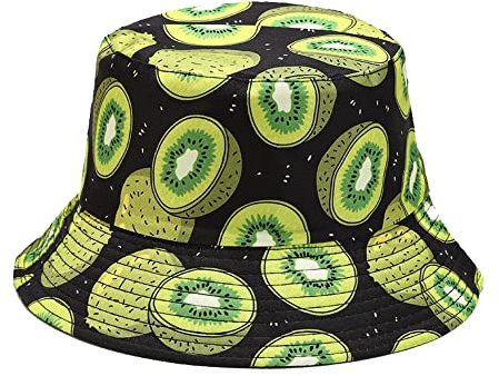 Hearda Fischerhüte für Damen Sommer, Unisex Baumwolle Sonnenhut Wendbares Sommerhut Faltbar Anglerhut für Outdoor, Reisen, Wandern, Camping, Einkaufen (M(56-58cm),Kiwi)
