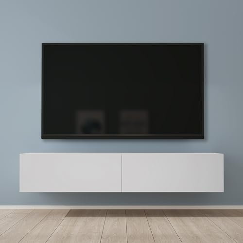 Mai & Mai Meuble TV Suspendue Armoire avec Soft-Close Table TV pour Le Salon Blanc Mat 160x40,2x30 cm TC002