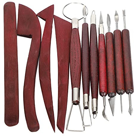 Juego de Escultura de Arcilla Modelo Artesanía Cuchillo de Talla Herramienta de Raspador Herramientas de Cerámica Escultura de Cerámica Polímero Escultura de Arcilla de Madera 11