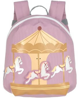 LÄSSIG Kleiner Kinderrucksack für Kita Kindertasche Krippenrucksack mit Brustgurt, 20 x 9.5 x 24 cm, 3,5 L/Tiny Backpack Carousel