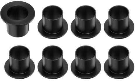 QUARKZMAN 8 Stück Bundbuchsen aus Kunststoff 25mm Bohrung x 28mm Außendurchmesser x 30mm Länge Schwarze POM-Buchsen