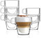 Vialli Design Doppelwandige Thermogläser | 6 x 280 ml | Gläser für Latte Macchiato, Cappuccino, Senso Kollektion, Latte Tassen, Kaffeetassen, Kaffeegläser, Hitzebeständiges Glas, Transparente