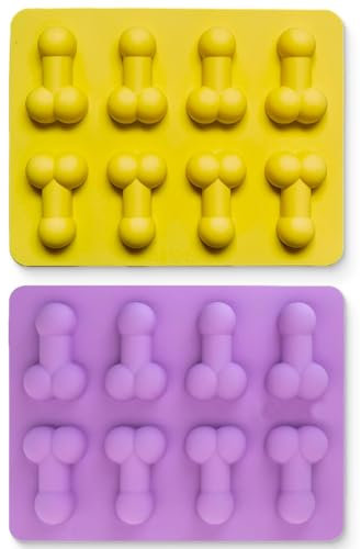 Süßigkeitenformen, 2 Stück Silikonform in Neuheitenform, wiederverwendbare Silikonform, Eiswürfelschale, geeignet für Wein, Junggesellenabschied