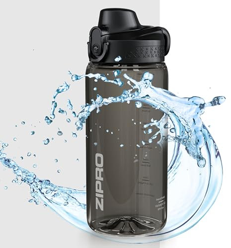ZIPRO Water Bottle Tritan Trinkflasche 0,8 L Wasserflasche - BPA-freie Auslaufsichere Sportflasche