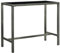 SDWEHO7 PE Rattan Gartentisch mit Glasplatte, Garten Stehtisch Outdoor Bistrotisch Biertisch Gartentisch Bartisch für Hinterhof, Grau 130x60x110 cm