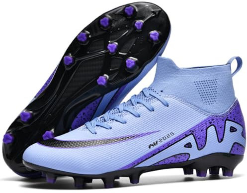 Kmrlofiy Fußballschuhe Herren Professionelle Fußballschuhe High Top Spike Cleats Fussballschuhe Outdoor Sport Athletics Herren Junge Sportschuhe Trainingsschuhe (ZQX-2, 46EU)