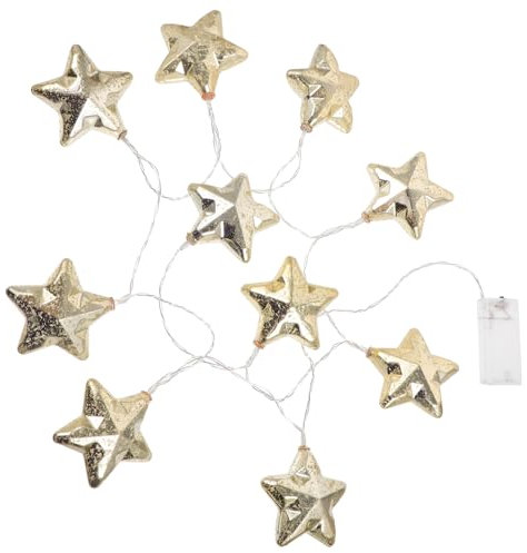 CAXUSD 1stück Weihnachtssterne Lichterkette Warmweiß Mit Lichtern Für Party Dekoration Und Romantische Batteriefrei Zufällige Sternfarben