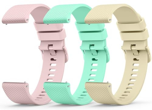 Yisica Correa Compatible con Xiaomi Redmi Watch 5 Active/Lite para Mujer y Hombre, Pulsera de Repuesto de Silicona Suave (Rosa/Azul Claro/Amarillo)