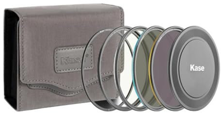 Kase KW Revolution Eintrag Magnetisch Filter 49mm Kit-Farbcodierte Ringe inkl CPL ND8 ND64 & Magnetadapter,Objektivdeckel und Etui