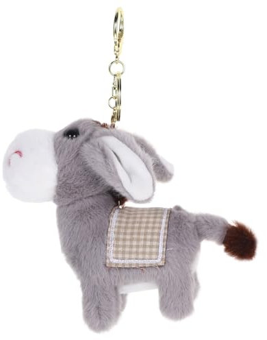 Toyvian Plüsch Esel Schlüsselanhänger Weich Gefüllte Tierfigur Anhänger Für Taschen Und Schlüssel Stilvoller Kuscheltier Schlüsselbund Für Freunde Und Familie