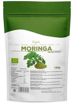 INKANAT - Moringa en Polvo bio 150g - Superalimento Natural y Orgánico