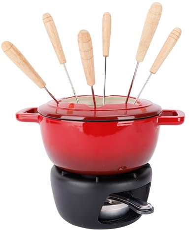 Cosy & Trendy Fondue-Set Fontestic Gusseisen Traditionell Rot - Ø 18 cm