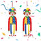 TAOYAOYAO Clown Banner Karneval Deko Clown Faschingsdeko Hängend Tür Fensterbilder Karneval Dekoration Geburststagsparty Faschingsdekoration Zirkus Deko Karnevalsparty Wanddeko Karneval Clown (2 pcs)