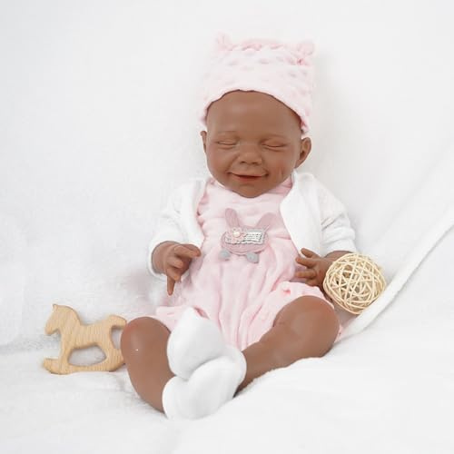 Girl 18 Inch, Full Silicone Baby Doll, Realistic Baby Dolls, Realistic Veins & Pose, Not Vinyl, Reborn Baby Dolls Silicone Full Body, Gift Set