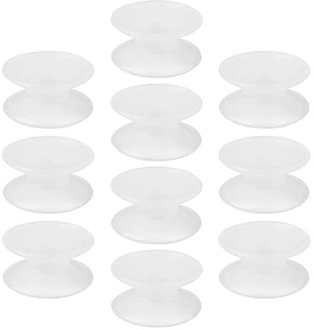 Silicone à Double Face Tasses Force d'aspiration Ultra Forte pour réparer l'équipement d'aquarium Transparent 10pcs 2 cm de diamètre