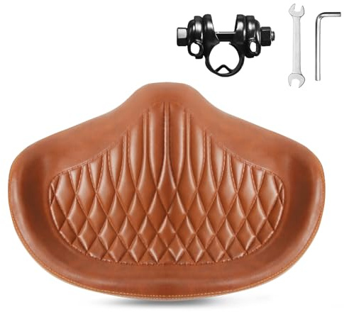 BUCKLOS Noseless Fahrradsattel für Komfort für Herren und Damen, extra breites Fahrradsitzkissen, übergroßes Komfortabele-Schaumstoffpolsterung, Fahrradsattel für Peloton, Heimtrainer, Ebike