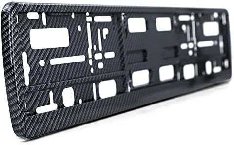 Kennzeichenhalter Nummernschildhalter Rahmen Carbon Optik Schwarz Glanz 1 Stück
