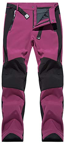 Pantalon de ski de couleur unie pour femme, jambe droite, tendance et décontracté, pantalon de neige doublé en polaire thermique, polyvalent, confortable, coupe-vent, résistant à l'eau