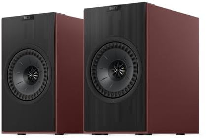 KEF Coda W Wireless HiFi Speakers (Pair, Vintage Burgundy)