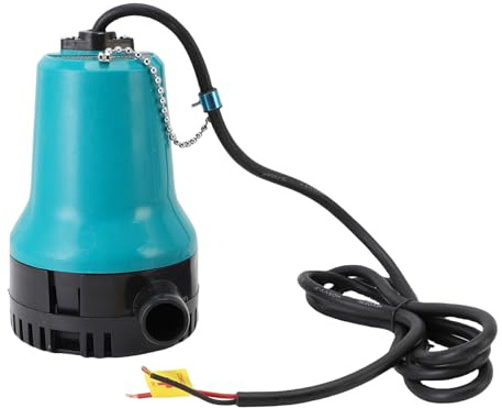 Jeffergarden Pumpe Wasser Bilge Sumpf Boot Tauchpumpen, Robuster Kupferkernmotor, 12V Tragbar mit Automatischem Schwimmerschalter für Boote und Teiche