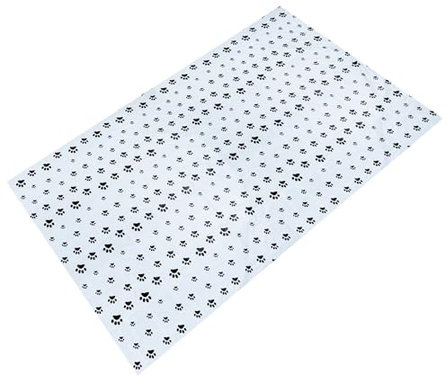 DOITOOL Nappe Jetable Oblongue 1,37x2,74 M en PE Résistant à l'huile, Motif Pattes d'animaux, Nappes en Plastique Décoratives pour Fêtes, Buffets et Événements, Fournitures de Table