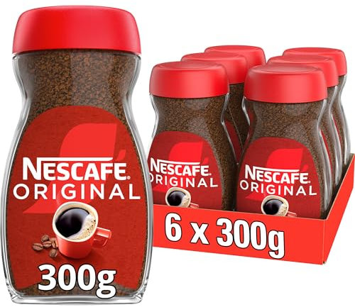 NESCAFÉ Original Instant Coffee 300g, Rich Aroma, Full and Bold Flavour (Pack of 6)