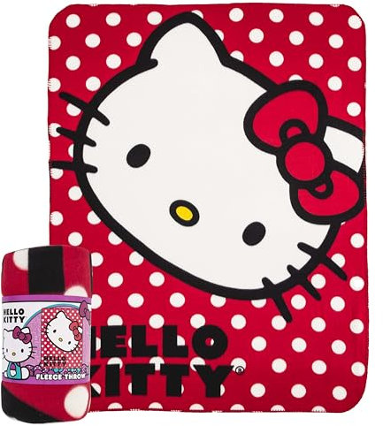 Northwest Nickelodeon Sanrio Hello Kitty Fleecedecke, gepunktet, 114,3 x 152,4 cm, Mehrfarbig