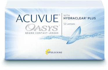 ACUVUE OASYS 2-Wochen-Kontaktlinsen für Tag und Nacht mit 2.50 dpt und BC 8.4 – UV Schutz, Austrocknungsschutz und extrem Komfortables Tragegefühl – 12 Linsen