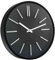 Orium 11045 Goma Wanduhr Kunststoff schwarz 35 x 4,8 x 35 cm