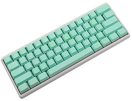 NPKC Blank Thick PBT OEM Profile 61 ANSI Keycaps for MX Switches Mechanical Keyboard (Green)(Only Keycap)