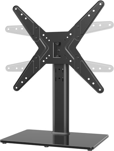 Universal Table top Pedestal TV Stand Base with Swivel Mount for 21 to 47 inch HT02B-002