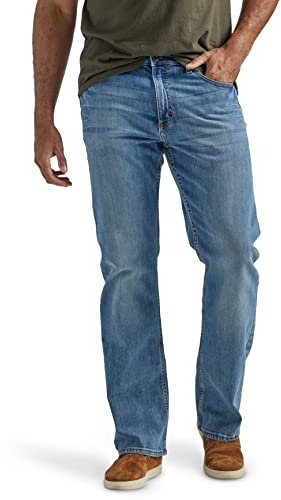 Wrangler Men's Premium Relaxed Fit Boot Cut Jean Jeans, Riptide, 34W / 34L