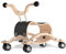 Wishbone Mini FLIP Mix & Match 2in1 - Rutschauto + Schaukel in Farbe: Top schwarz + Race Base mit 360° drehbaren Räder