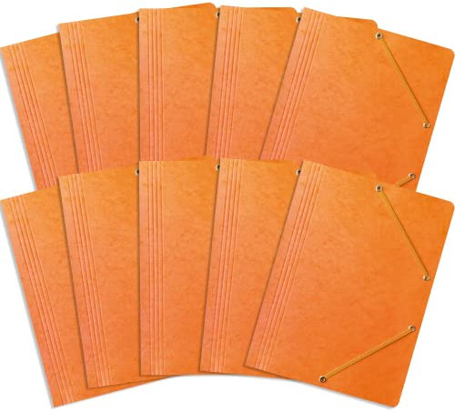 Einschlagmappe/Sammelmappe mit Gummi A4 Bantex, A4, 10 Stück-Packung orange